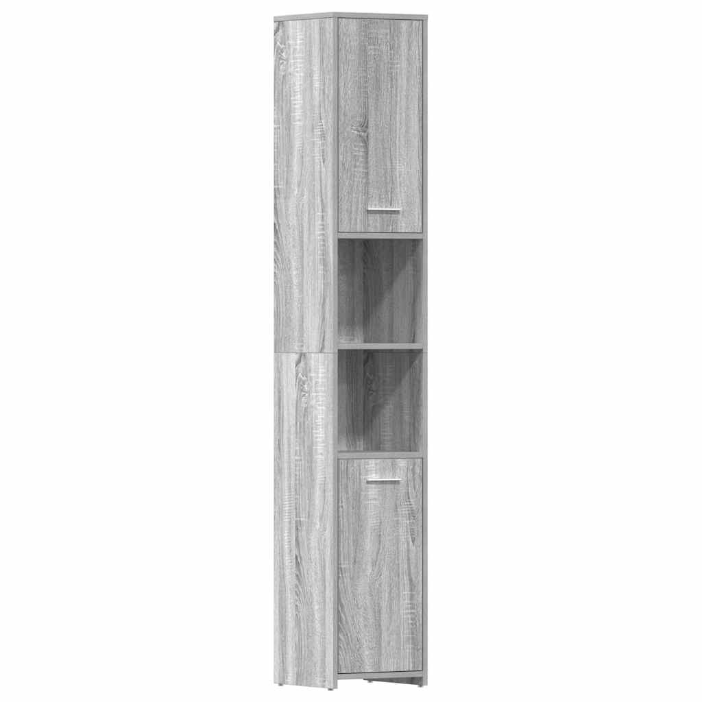 Badezimmerschrank Weiß 30x30x183,5 cm Holzwerkstoff