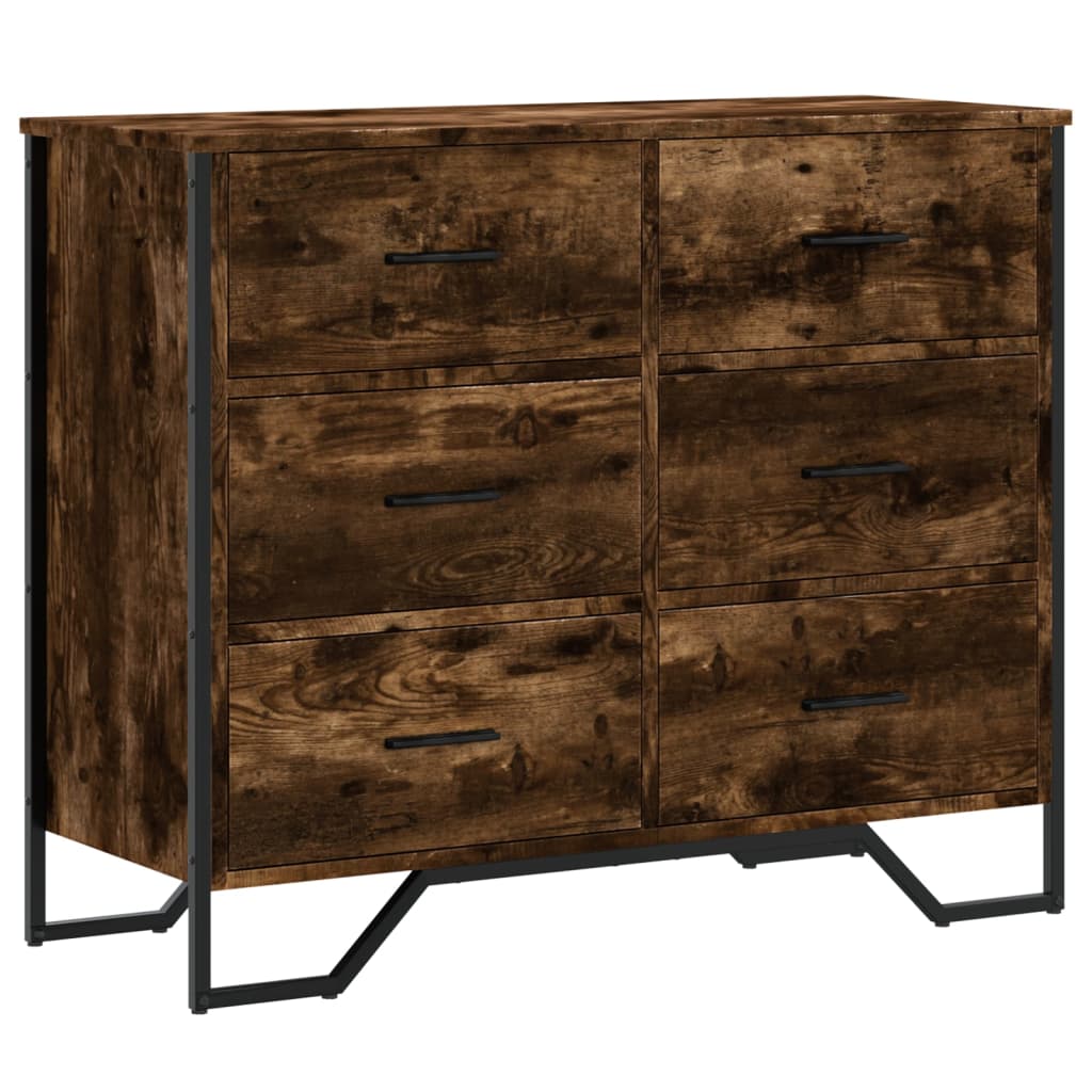 Kommode Schwarz 91x35,5x74,5 cm Holzwerkstoff