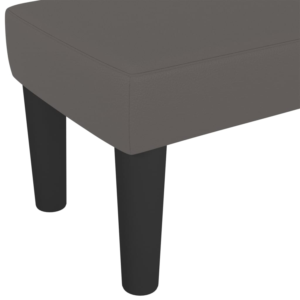 Sitzbank Grau 70x30x30 cm Kunstleder