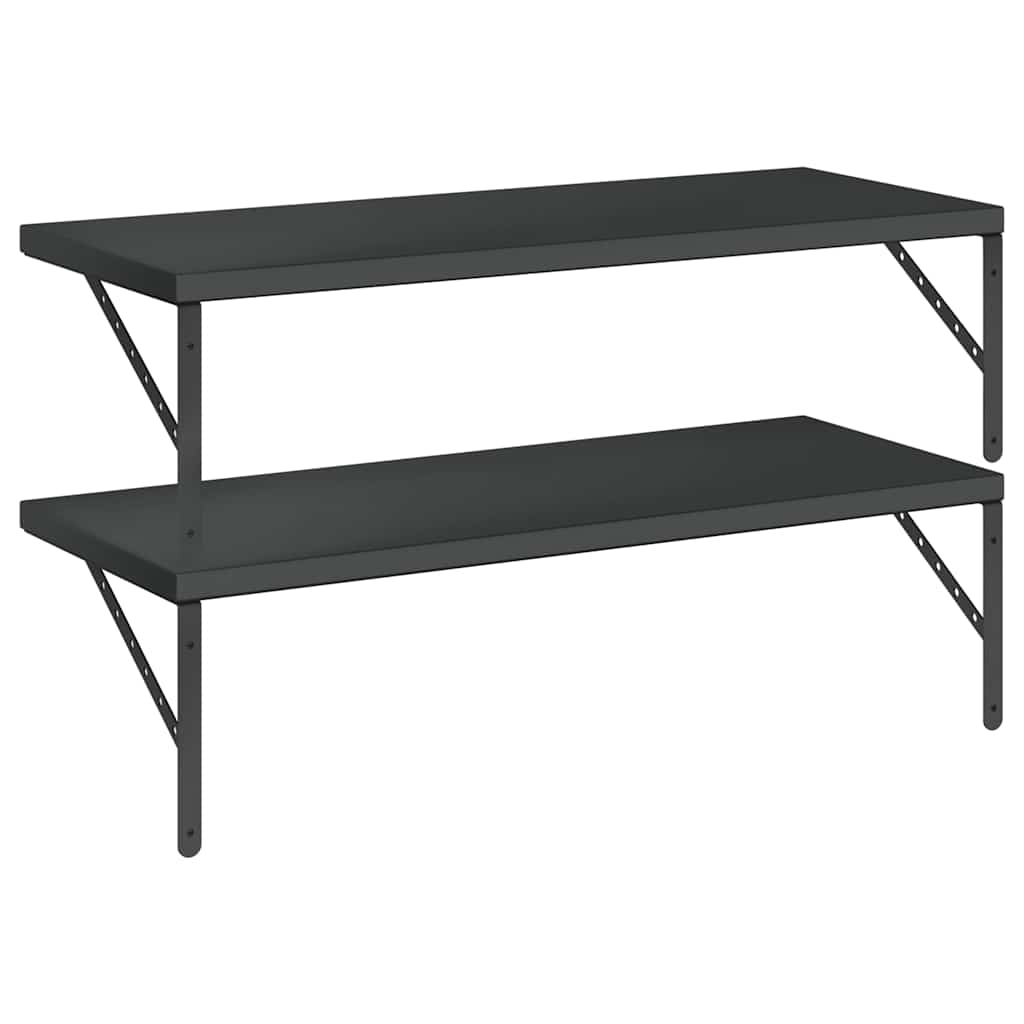 Wandregale 2 Stk. 100x40 cm Silbern Edelstahl