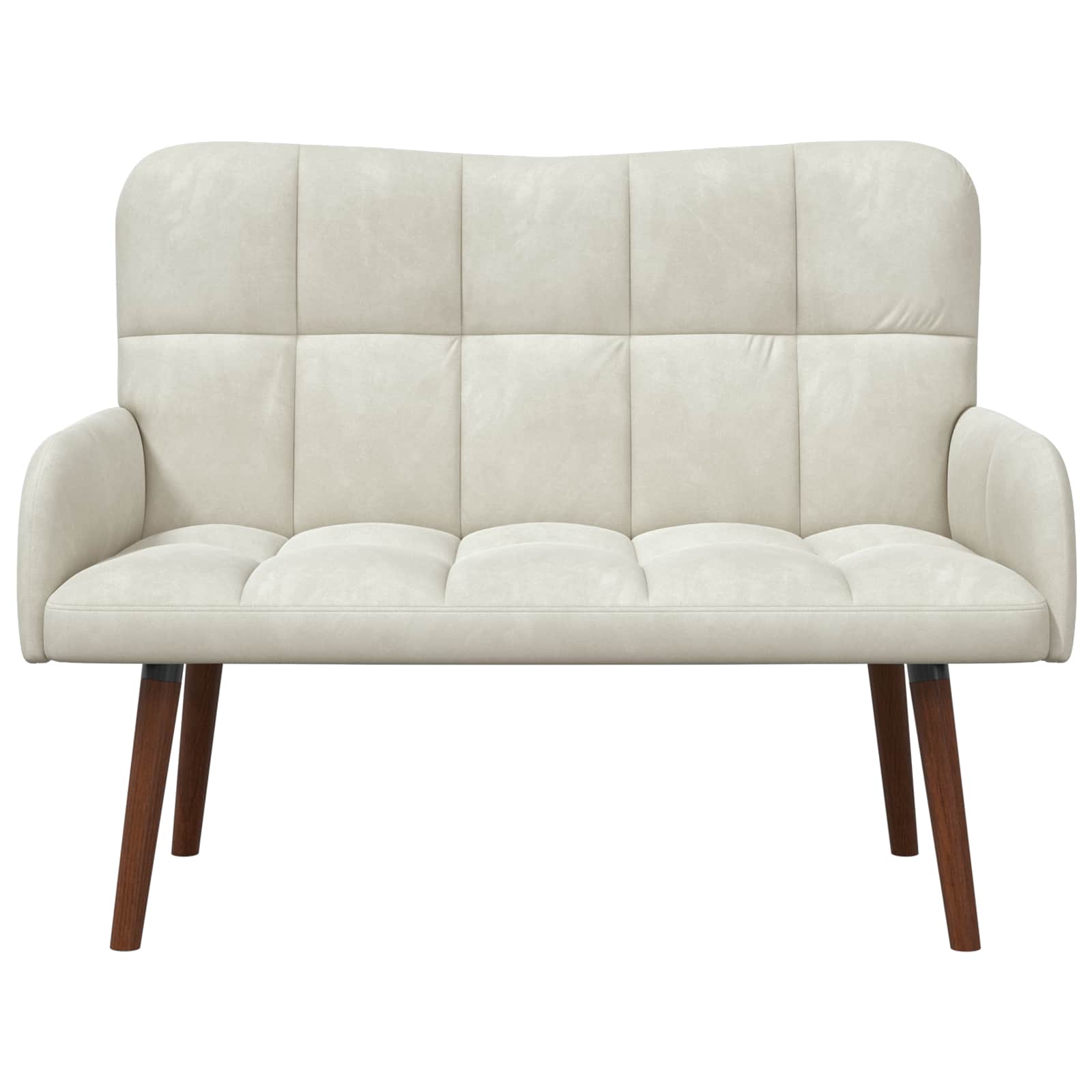 2-Sitzer Sofa Hellgrau 115 x 61 x 87 cm Samt (V)
