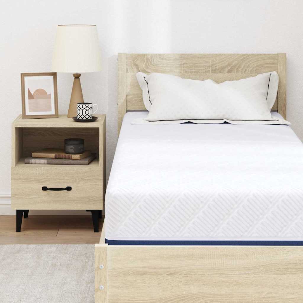 Matratze Weiß und Blau 80 x 160 cm Jacquard-Stoff