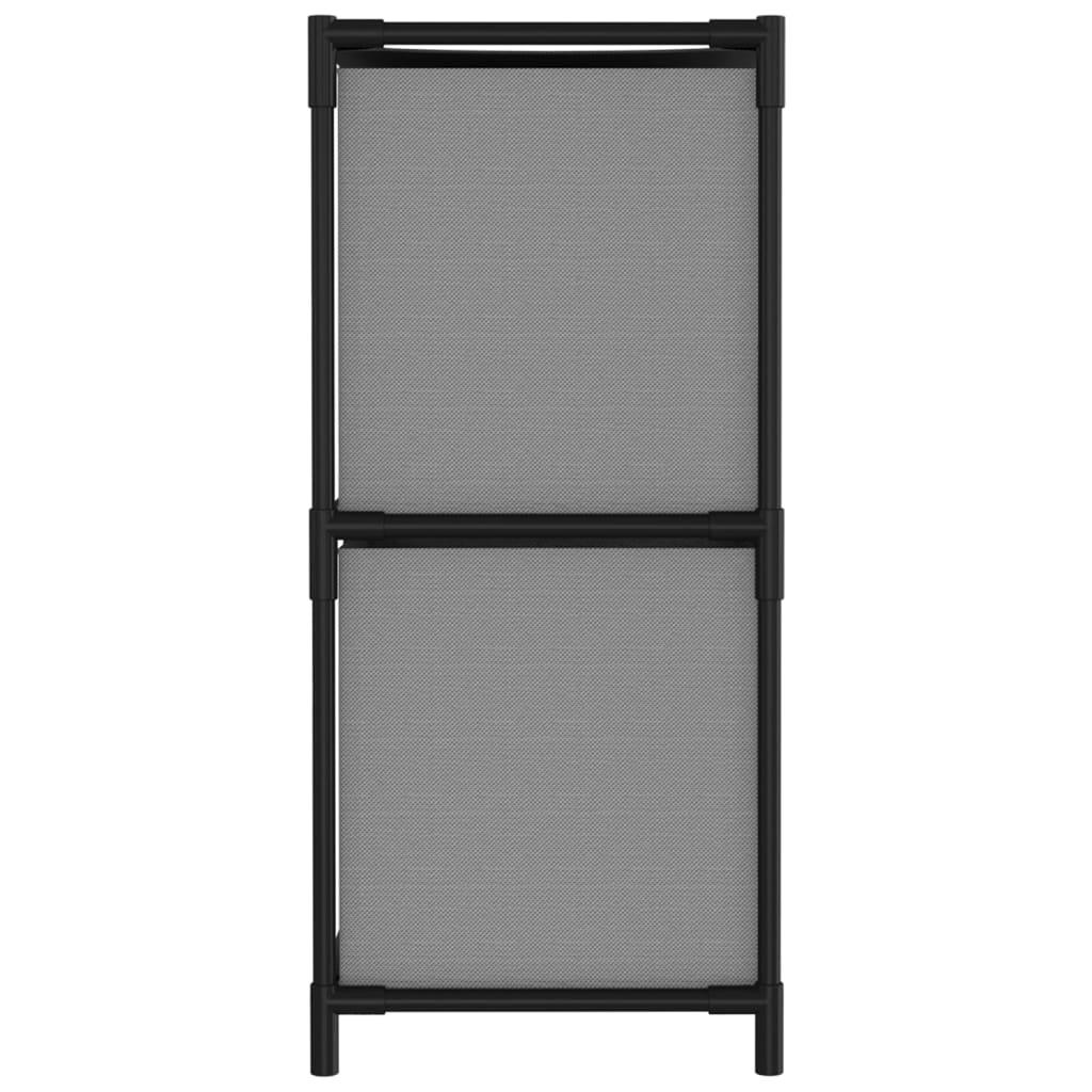 Lagerschrank mit 4 Stoffkörben Schwarz 63×30×71 cm Stahl