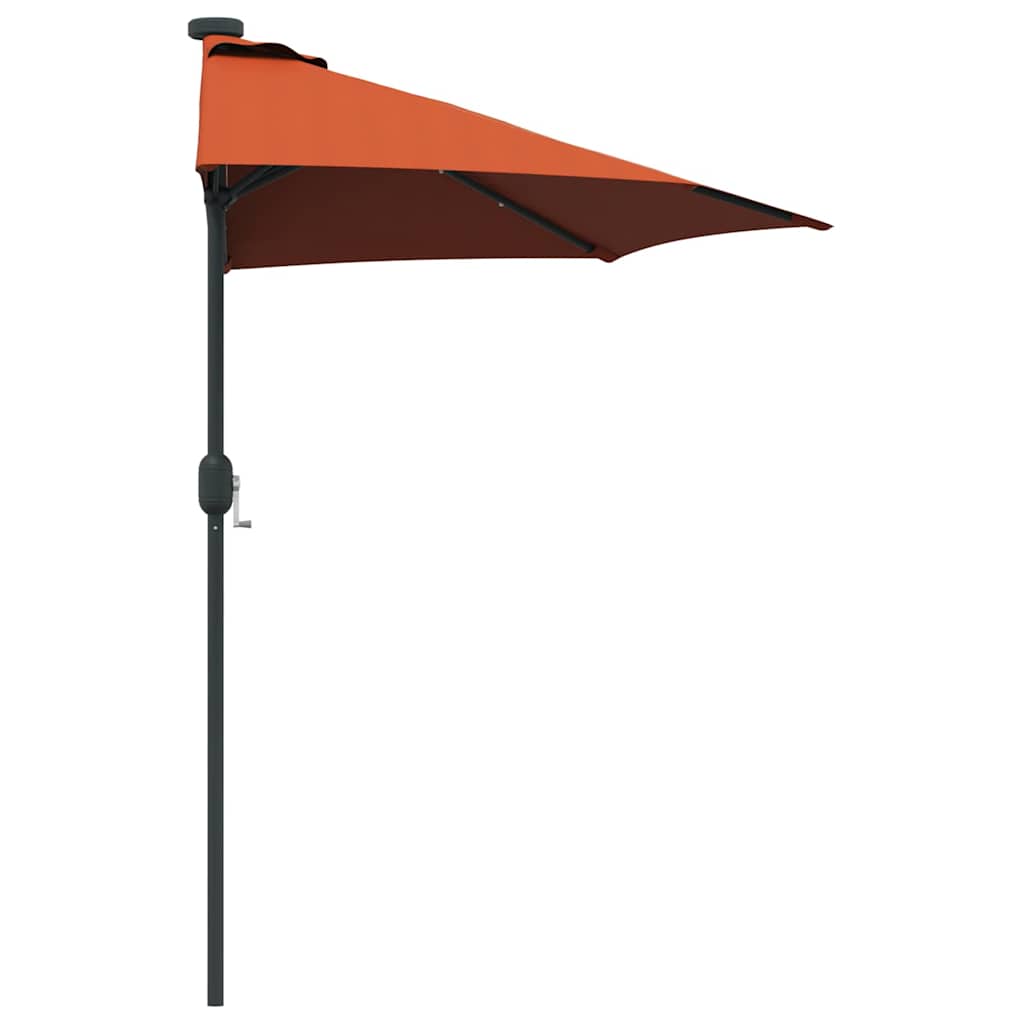 Garten-Sonnenschirm Sand 294 x 150 x 223 cm Polyester und Stahl