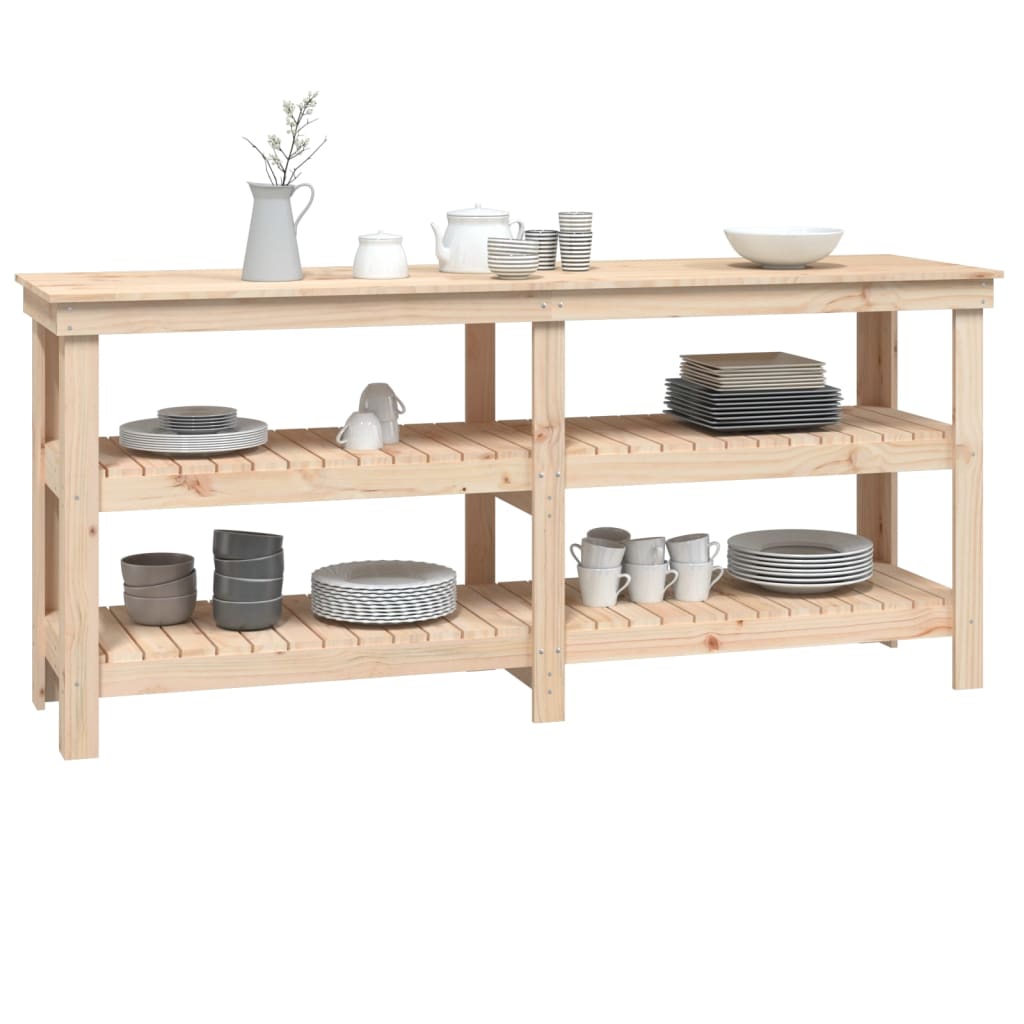 Werkbank 78,5x50x80 cm Massivholz Kiefer