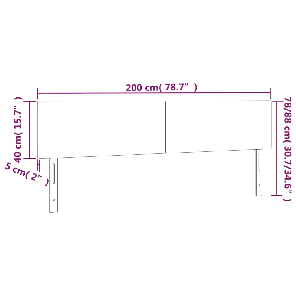 Kopfteil Hellgrau 80x5x118/128 cm Samt
