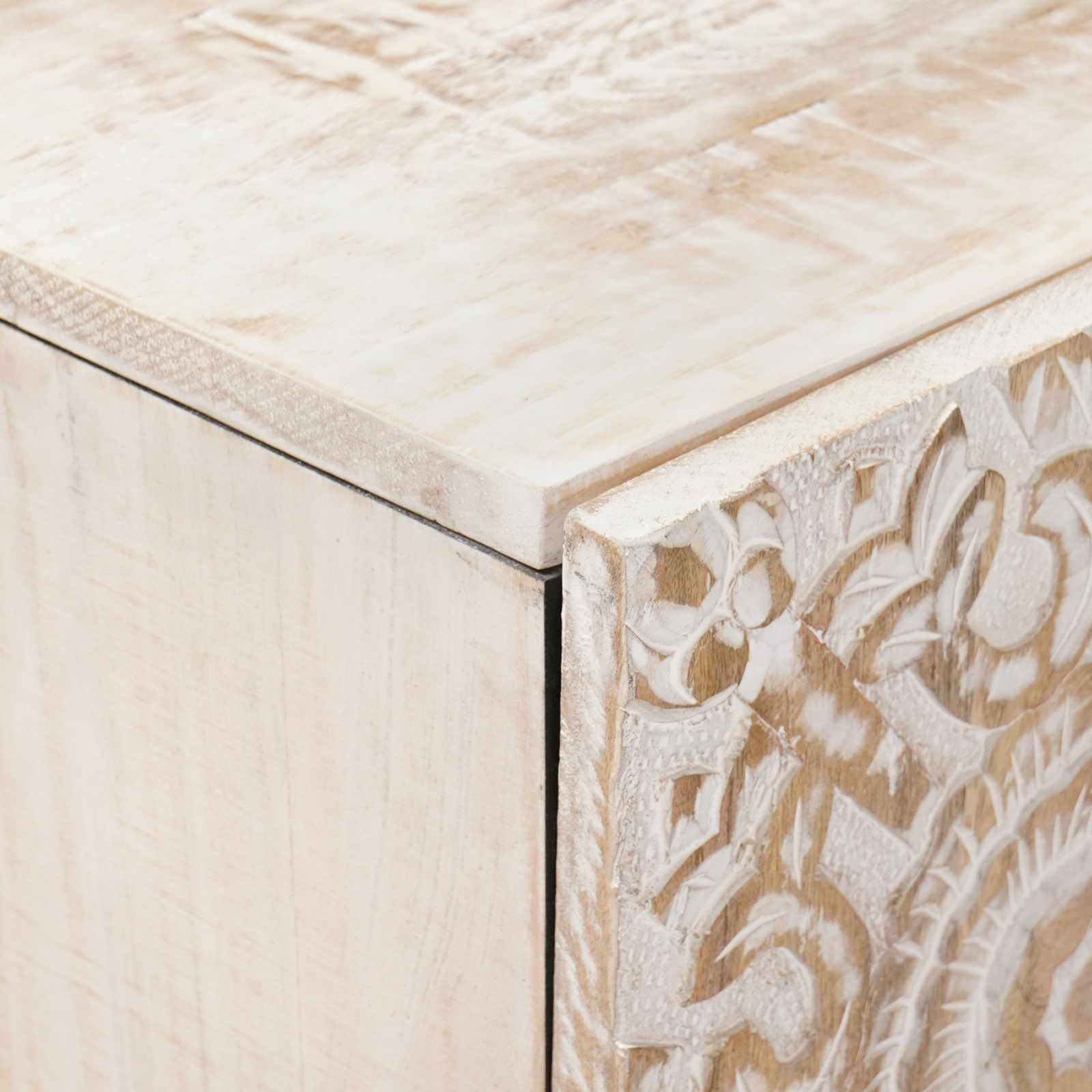 Sideboard mit Speicher Braun 60 x 33,5 x 75 cm Massivholz Mango
