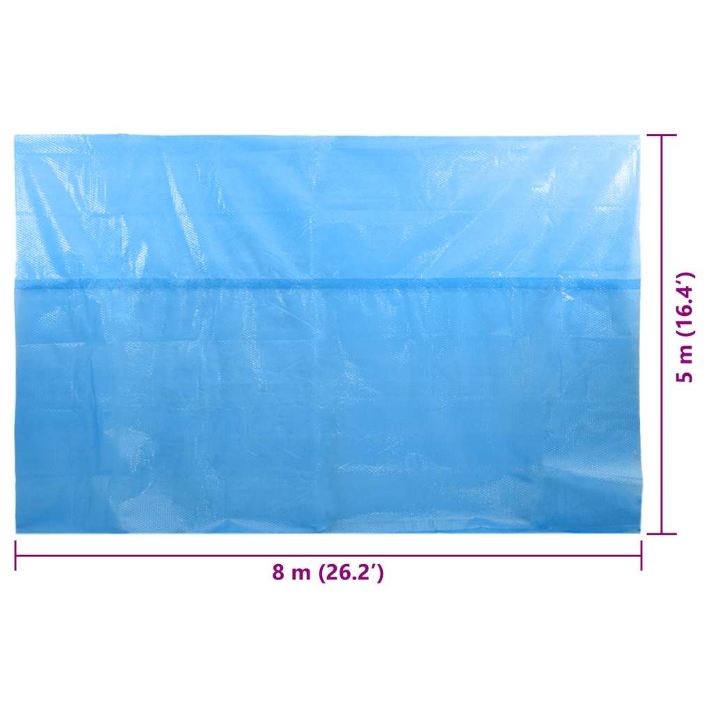 Solar Poolabdeckung 1000 x 500 cm 110 μm Quadratisch PE Schwarz