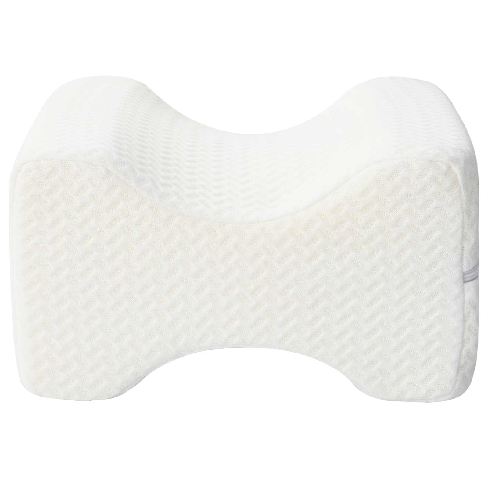 Knee Pillow Weiß Memory-Schaum und Polyester 26 x 21,5 x 15 cm