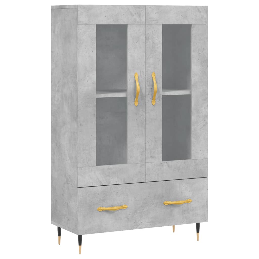 Highboard Betongrau 69,5x31x115 cm Holzwerkstoff
