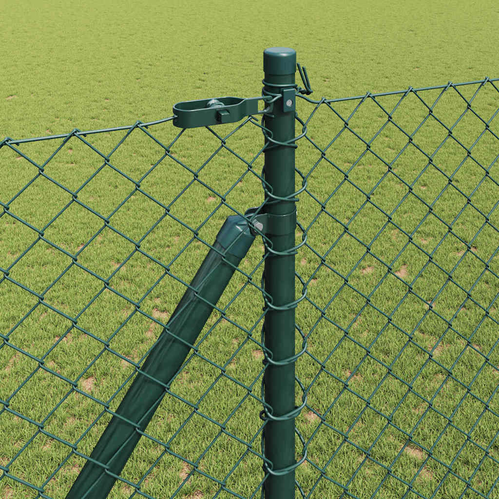 Outdoor Kettenglied-Zaun Erdfixierung 10 x 0,4 m Grün Netz