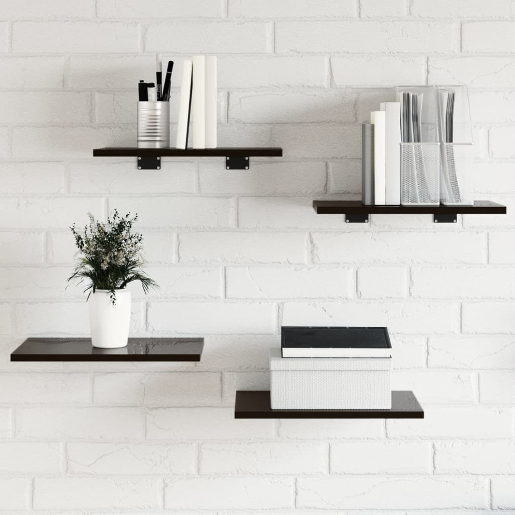 Bücherregal-Bretter 4 Stk. Weiß 40x10x1,5 cm Holzwerkstoff