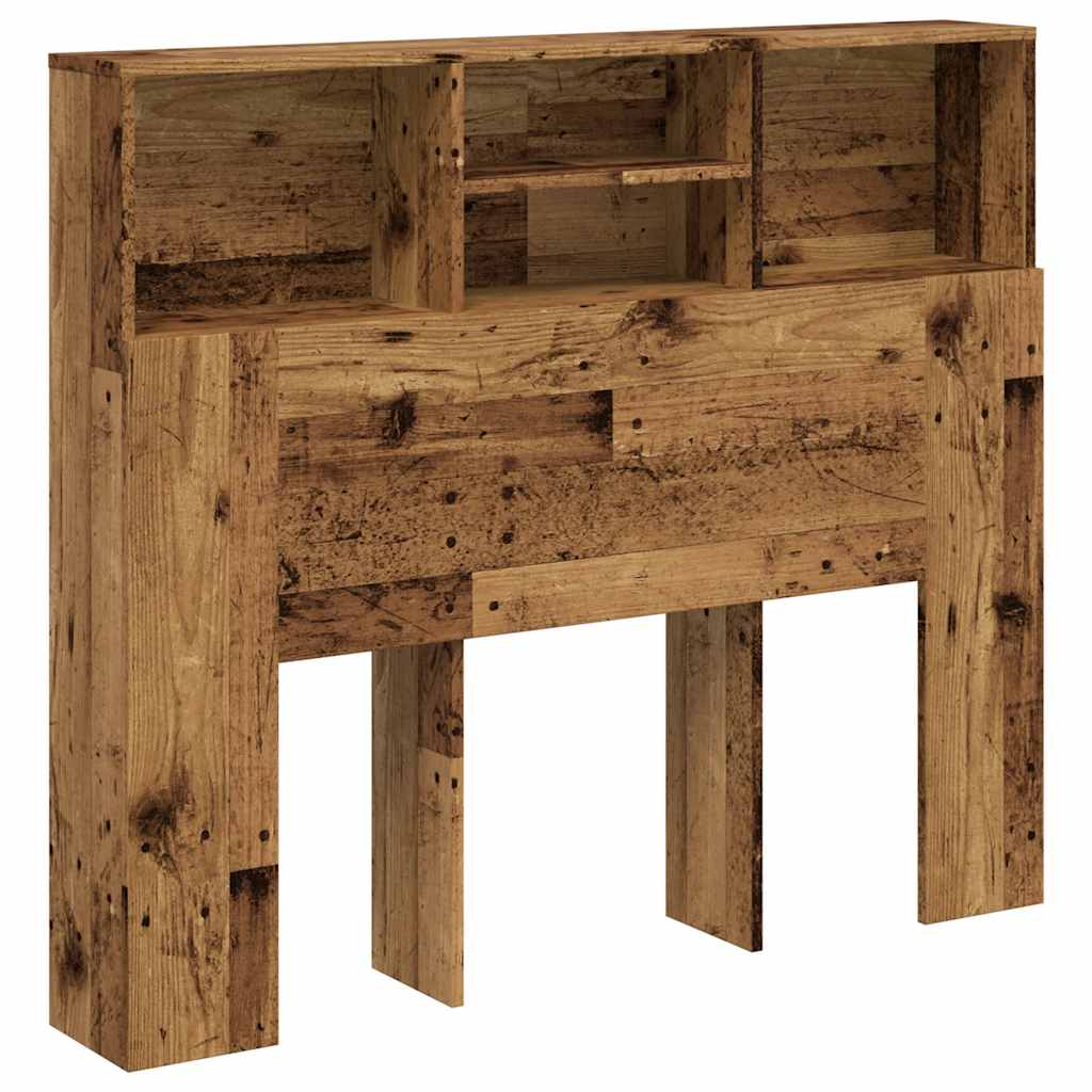 Bett-Kopfteil mit Ablagen Weiß 100x19x103,5 cm