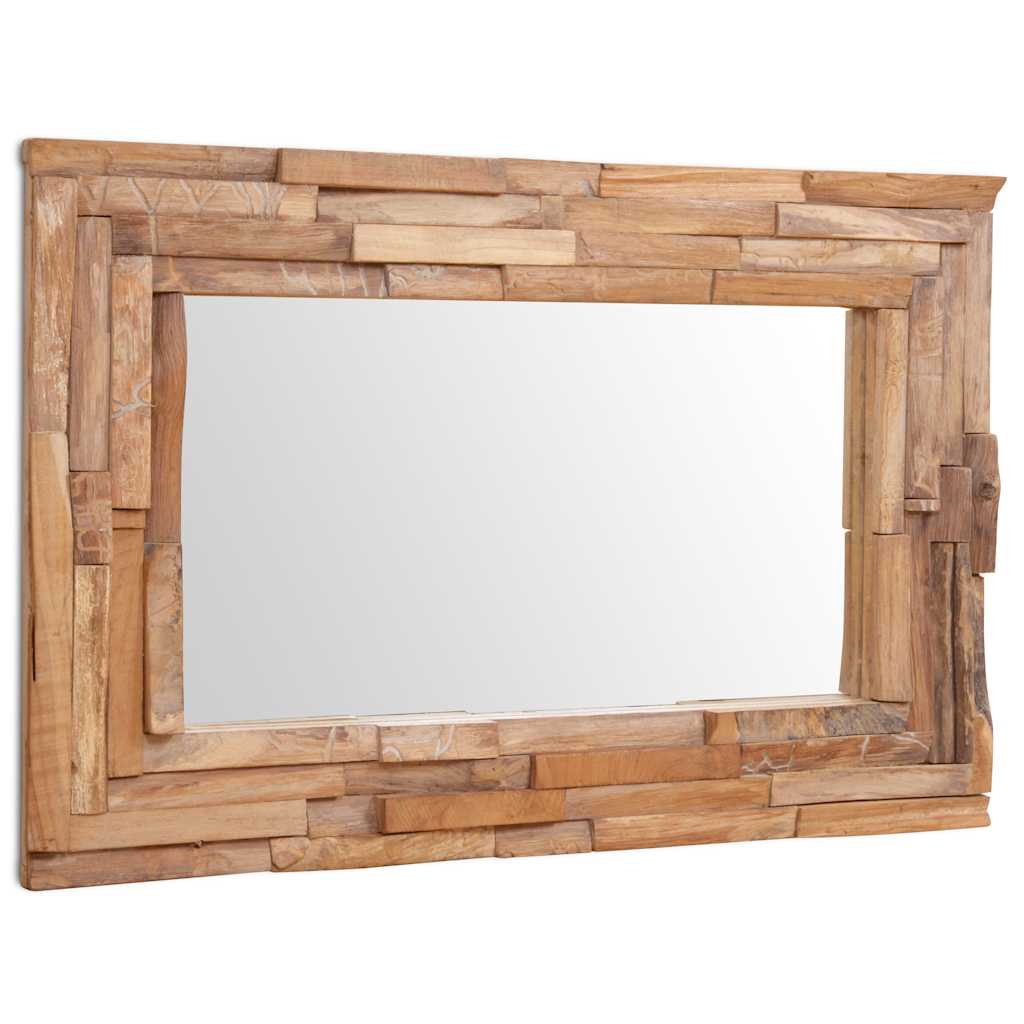 Dekorativer Spiegel Teak 120 x 60 cm Rechteckig