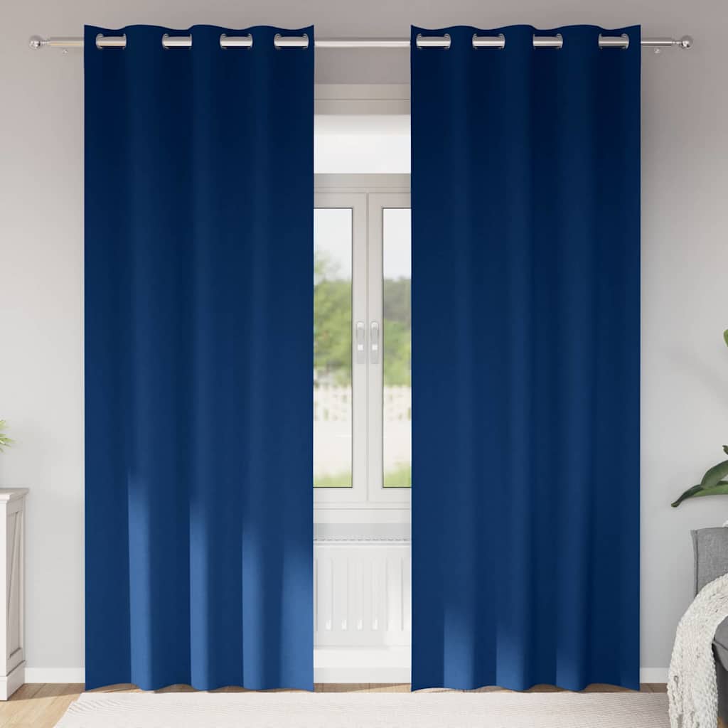 Verdunkelungs-Vorhänge mit Ringen 2 pcs Beige 140 x 140 cm