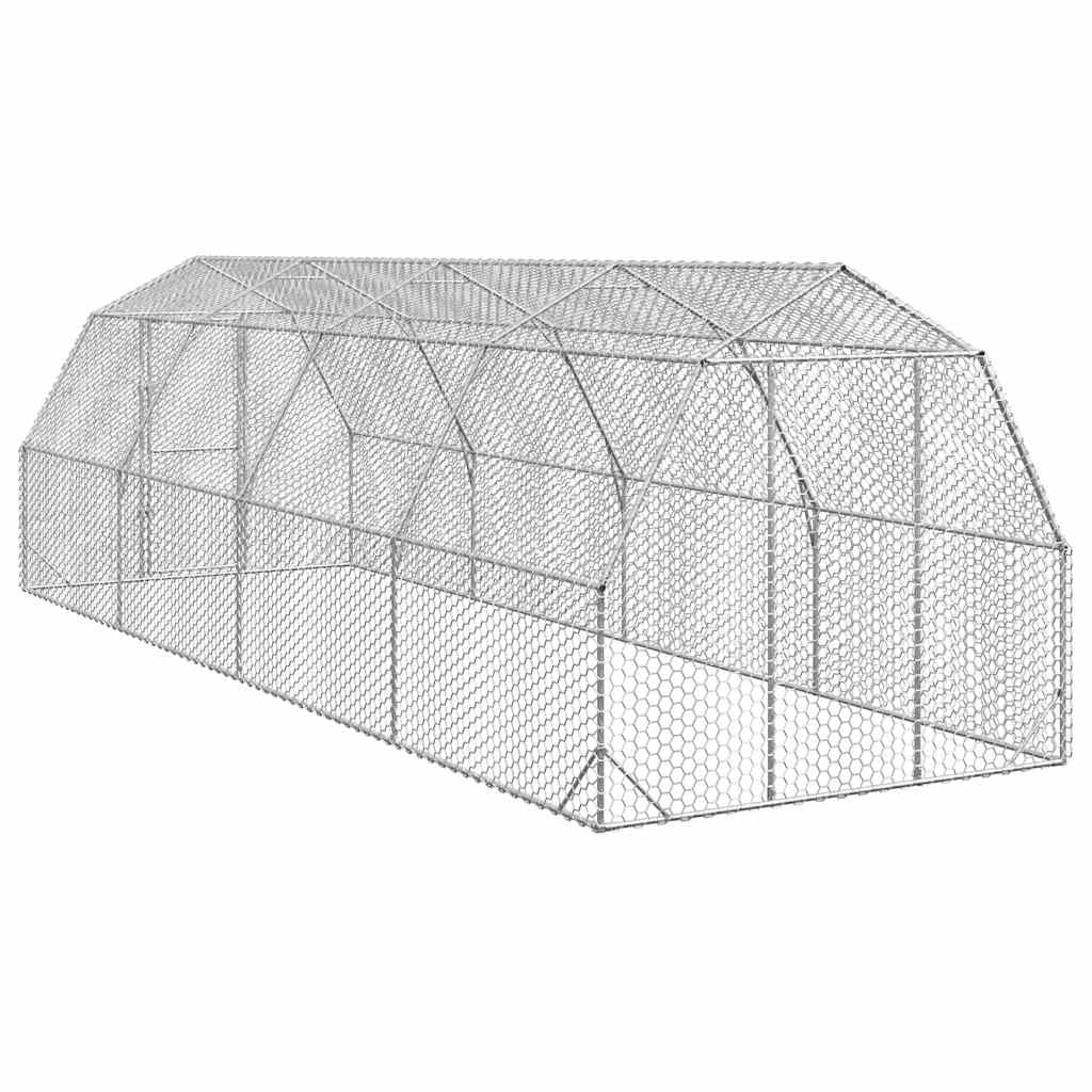 Hühnerstall 2,5x4x2,25 m Verzinkter Stahl