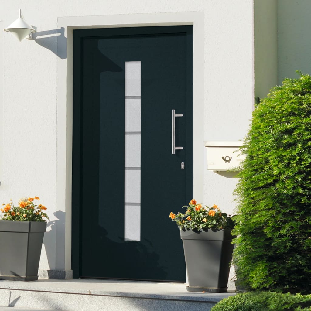 Haustür Aluminium und PVC Weiß 100x210 cm