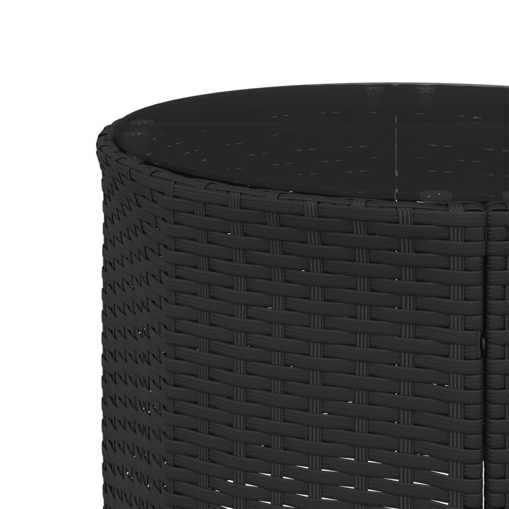 3-tlg. Garten-Sofagarnitur Halbrund Grau Poly Rattan