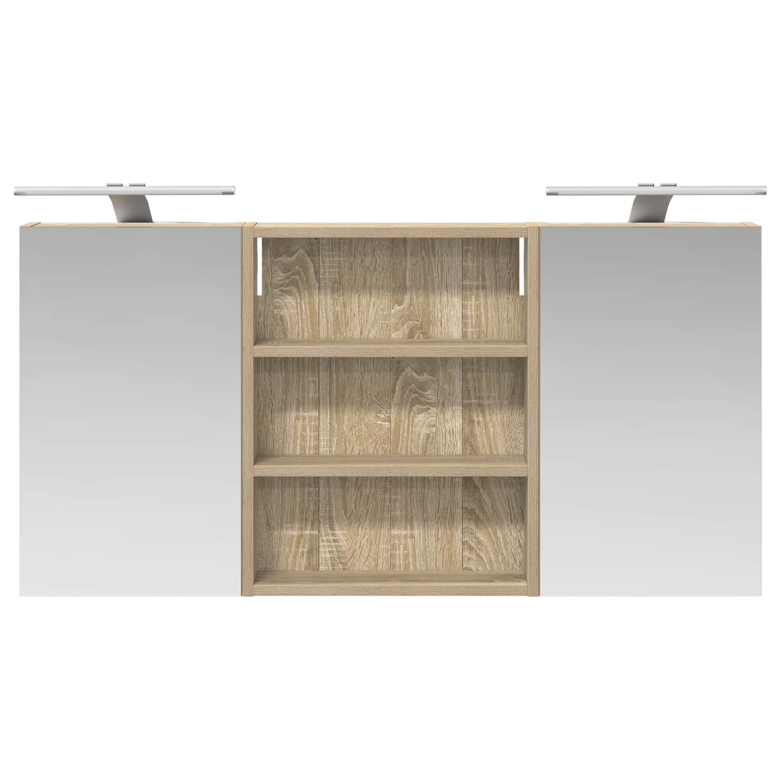 Badezimmerschrank-Set 3 pcs 80 x 10,5 x 50 cm Holzwerkstoff