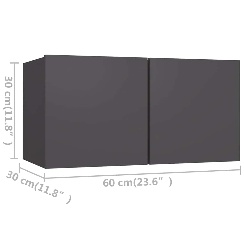 4-tlg. TV-Schrank-Set Weiß Holzwerkstoff