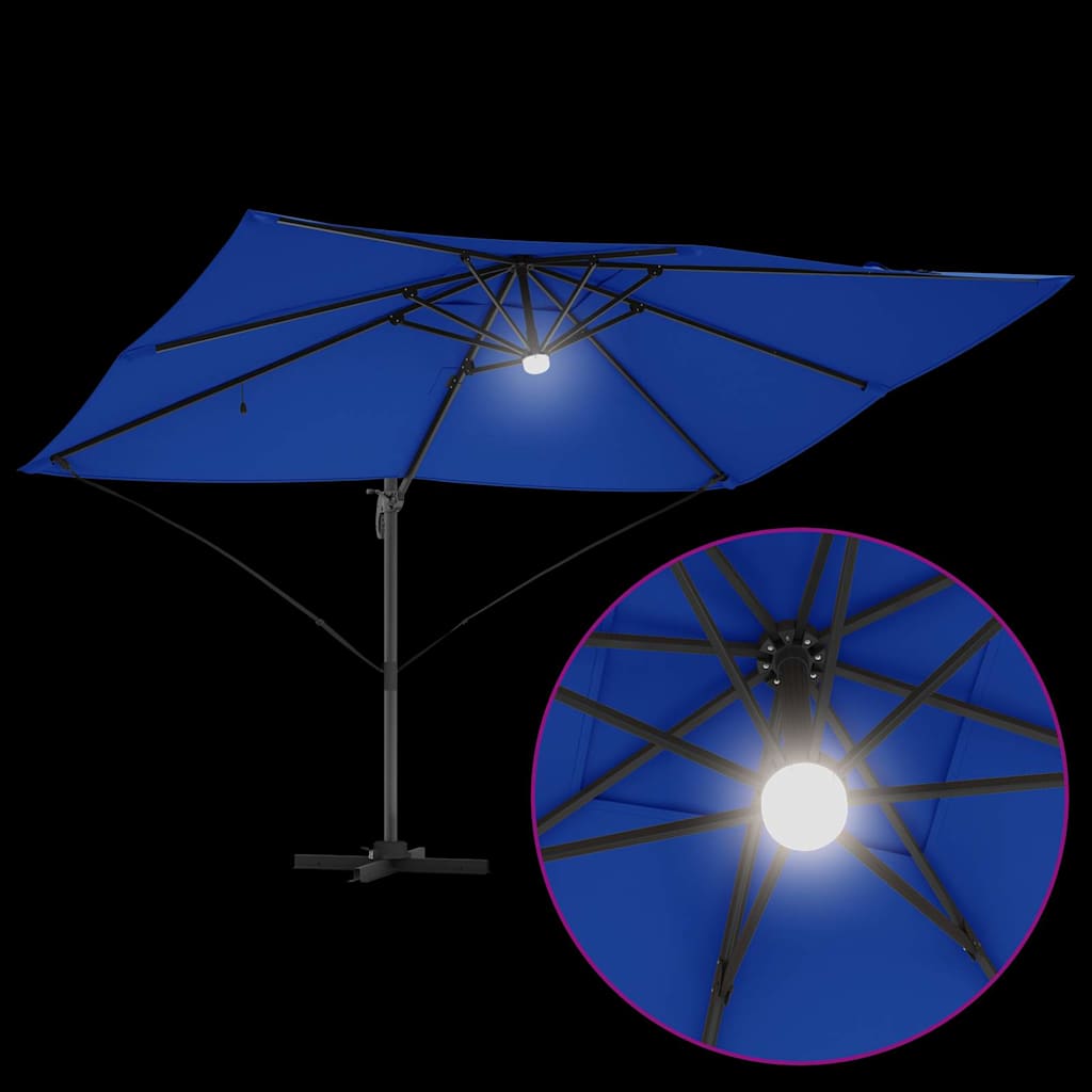 Sonnenschirm Sand 351 x 250 x 253 cm Polyester und Aluminium