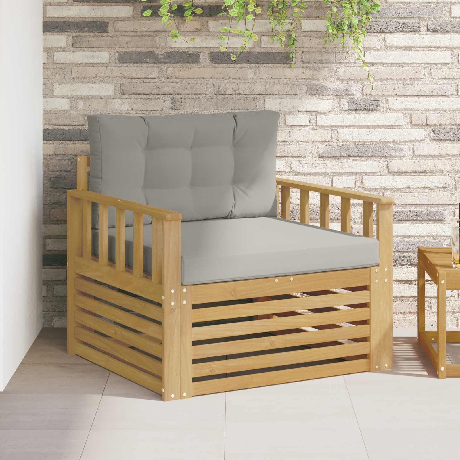 2 Stück Outdoor-Sofa Natur