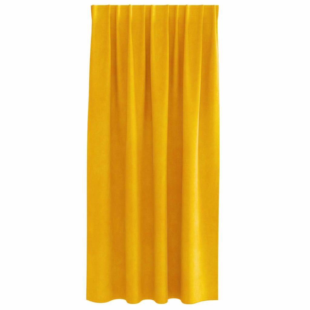 Verdunkelungsvorhänge 2 pcs Schwarz 140 x 140 cm Samt