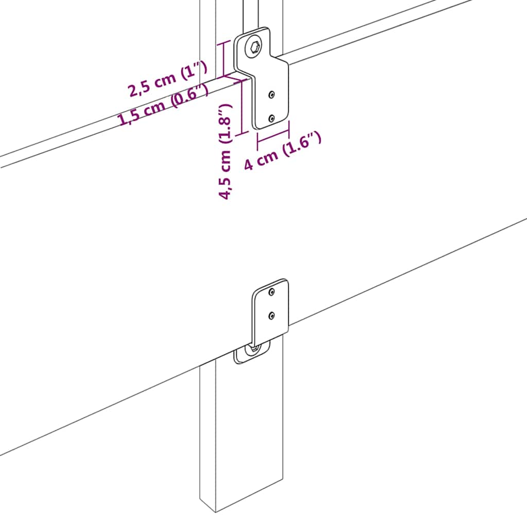 Kopfteil Hellgrau 80 cm Cordstoff