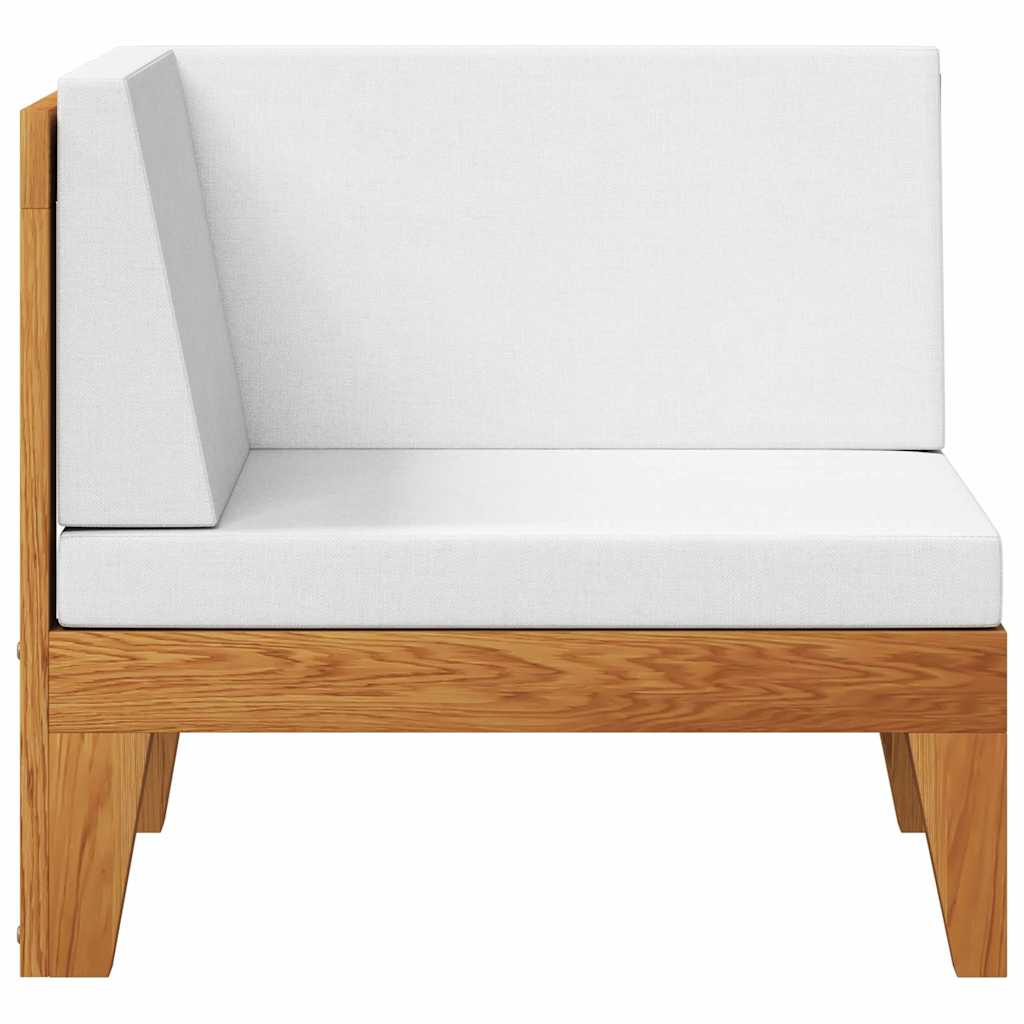 2-tlg. Garten-Lounge-Set mit Auflagen Massivholz Akazie