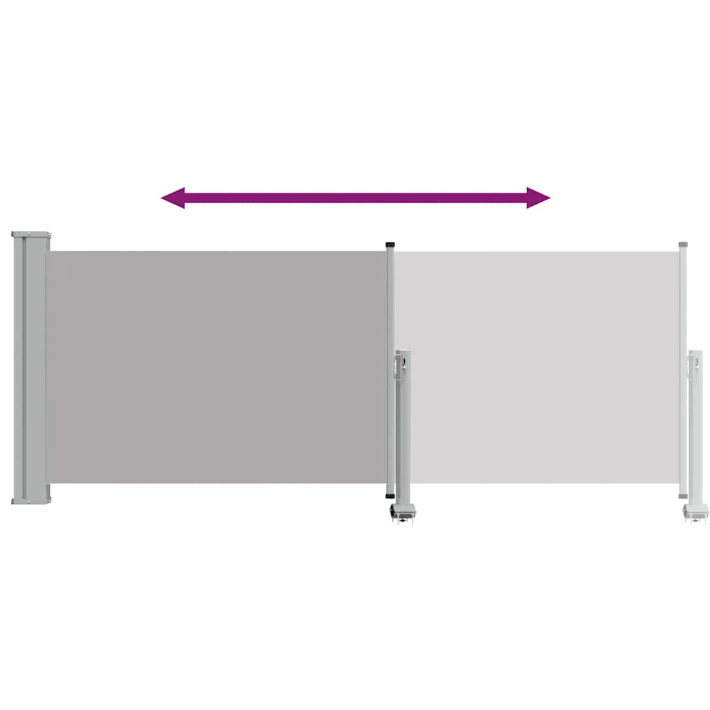 Seitenmarkise 60 x 300 cm 100% Polyester Eisen Stahl