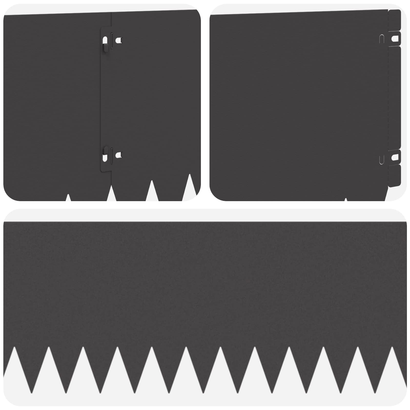 Raseneinfassung 10 pcs 103 x 10 cm Stahl Schwarz