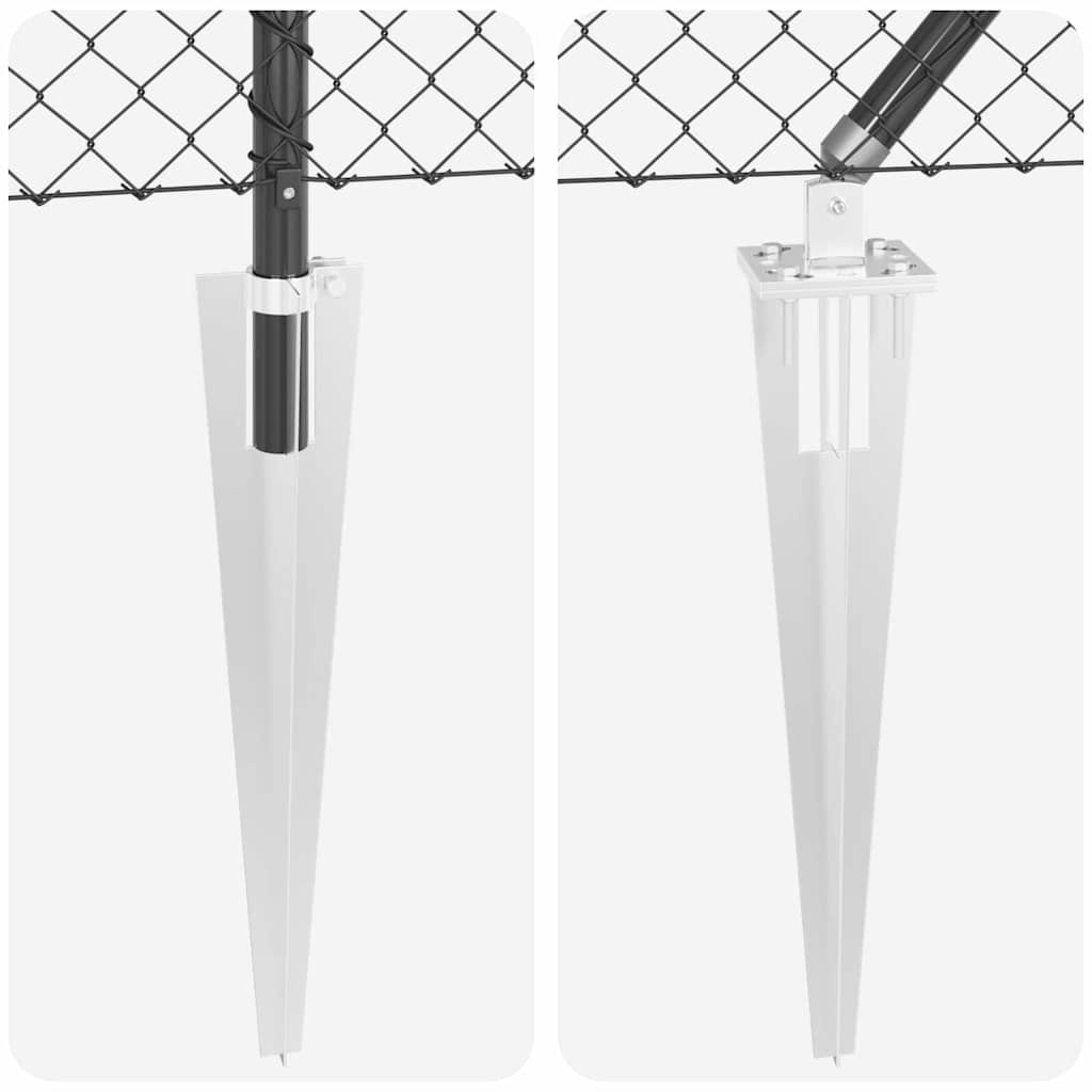 Outdoor Kettenglied-Zaun Erdfixierung 10 x 0,4 m Grün Netz