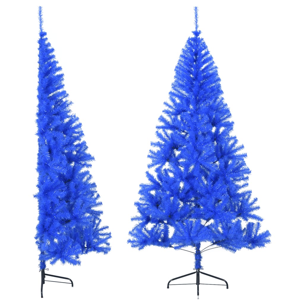 Künstlicher Halb-Weihnachtsbaum mit Ständer Grün 150 cm PVC