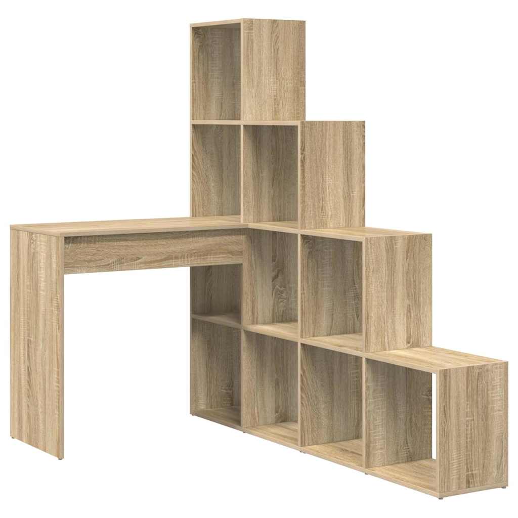 Eck-Schreibtisch Schwarz Eichen-Optik 101,5 x 149,5 x 149,5 cm