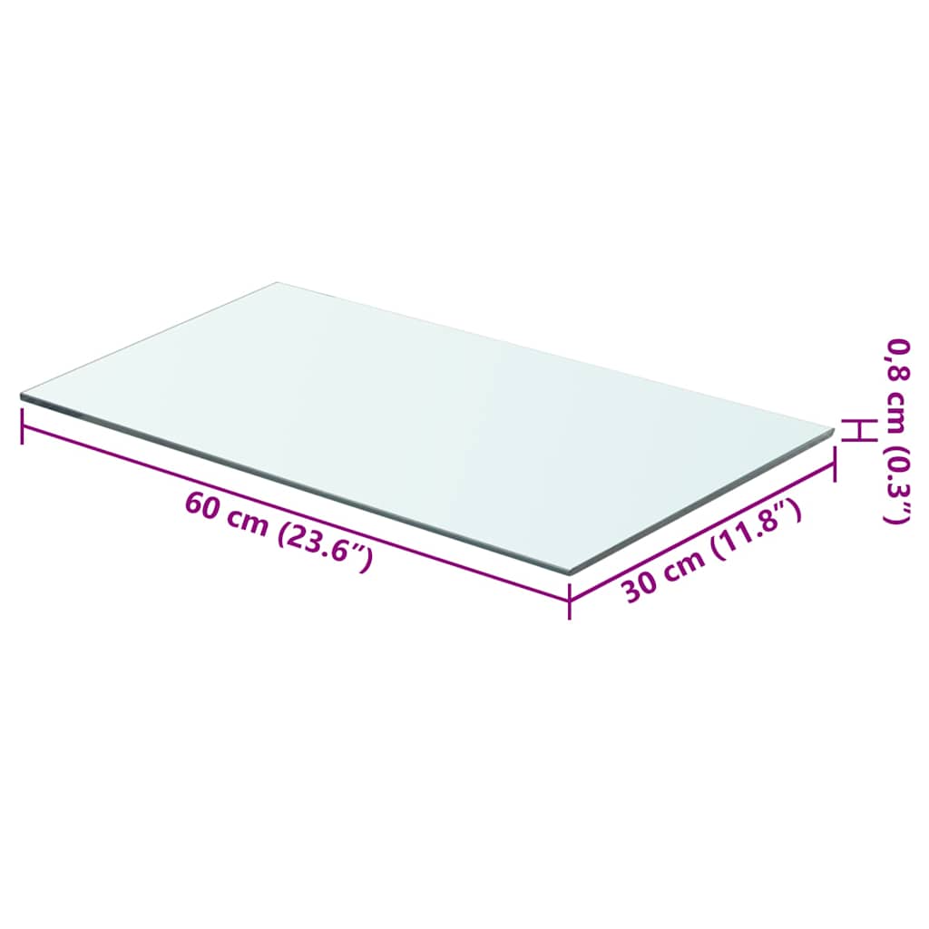Regalboden Glas Transparent 20x12 cm