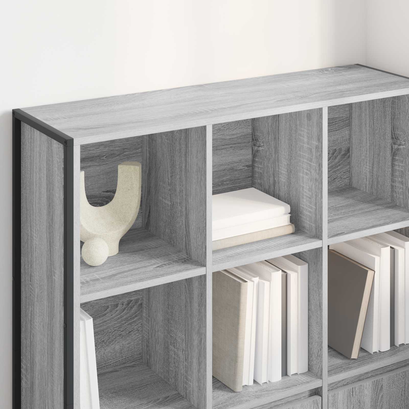 Bücherregal 2 pcs Schwarz Eichen-Optik 99,5 x 30 x 108 cm