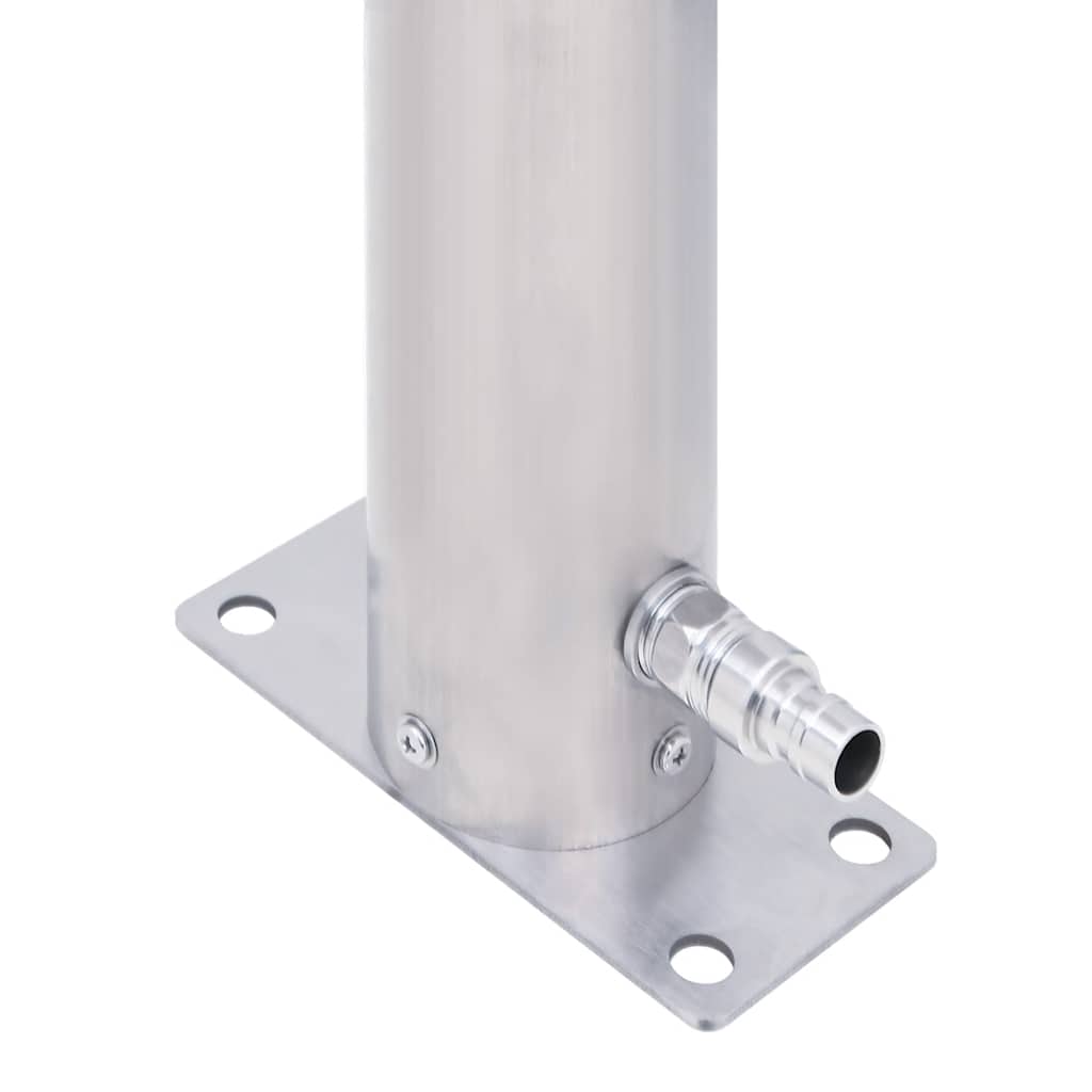 Wassersäule für den Garten 40 cm Edelstahl Quadratisch