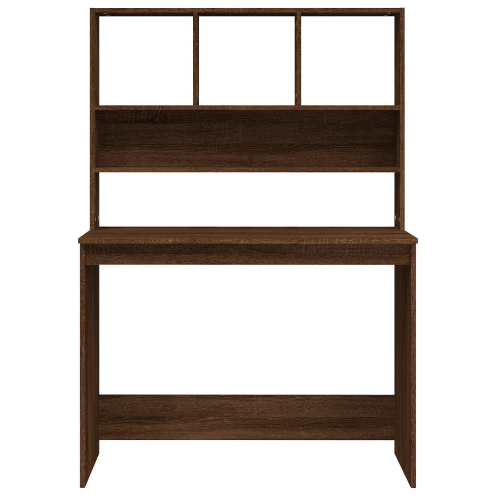 Schreibtisch mit Regal Weiß 102x45x148 cm Holzwerkstoff