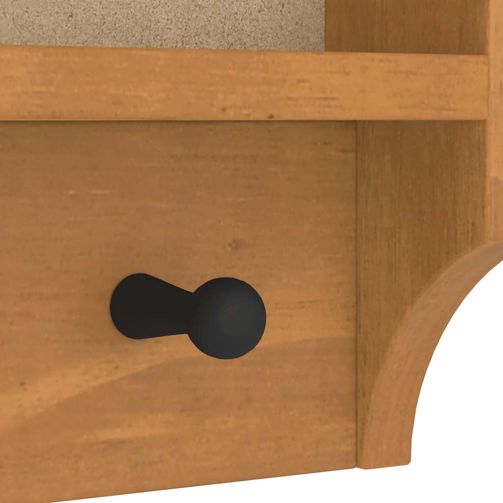 Wandgarderobe SANDNES 45x12x35 cm Massivholz Kiefer