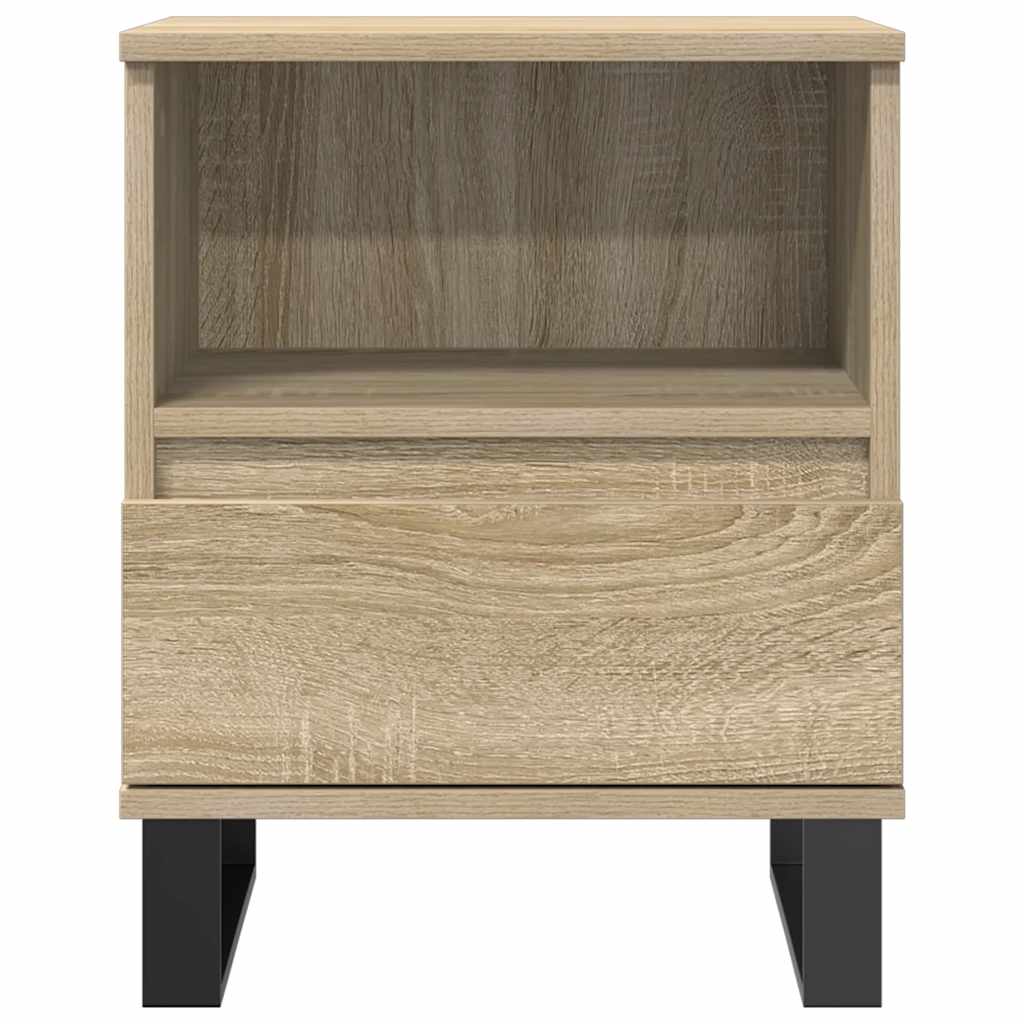 Bettschrank Schwarz Eichen-Optik 40 x 35 x 50 cm Holzwerkstoff