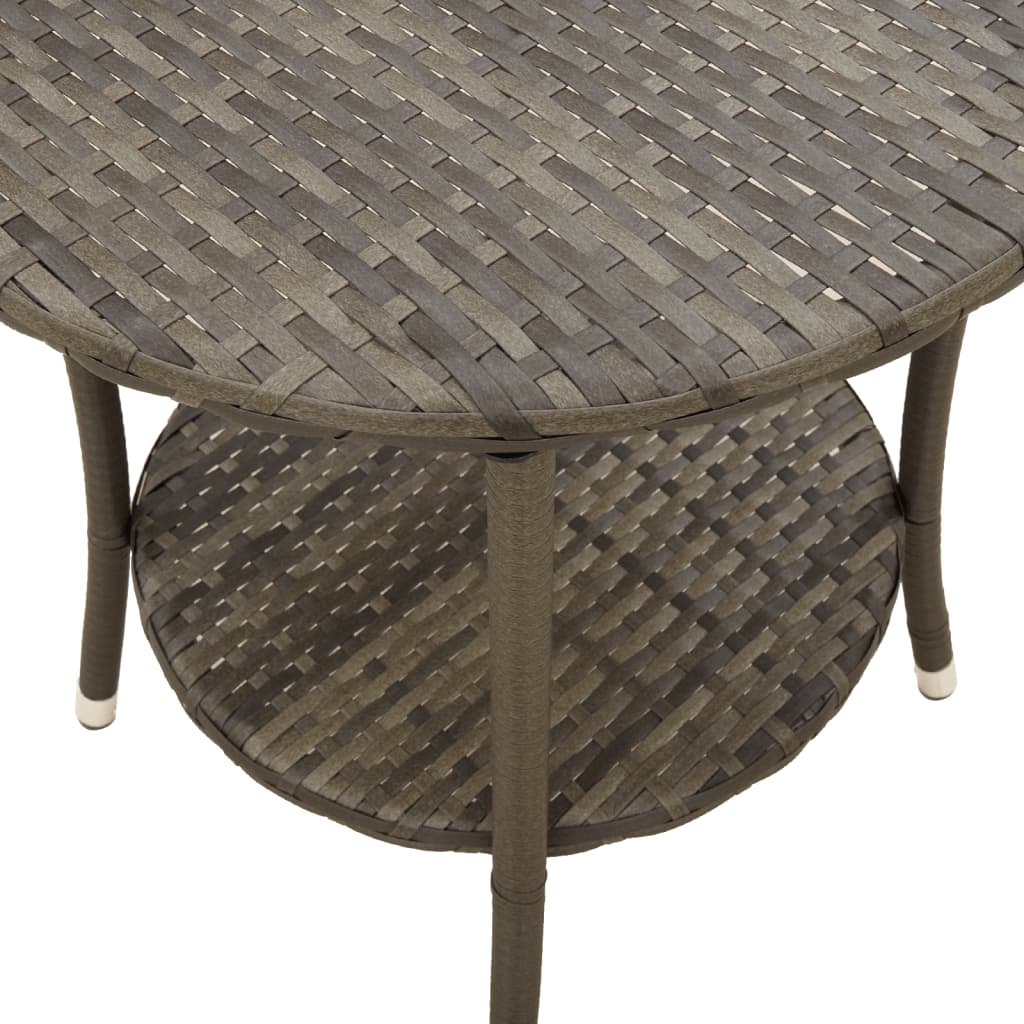 Gartensessel Verstellbar mit Kissen Schwarz Poly Rattan