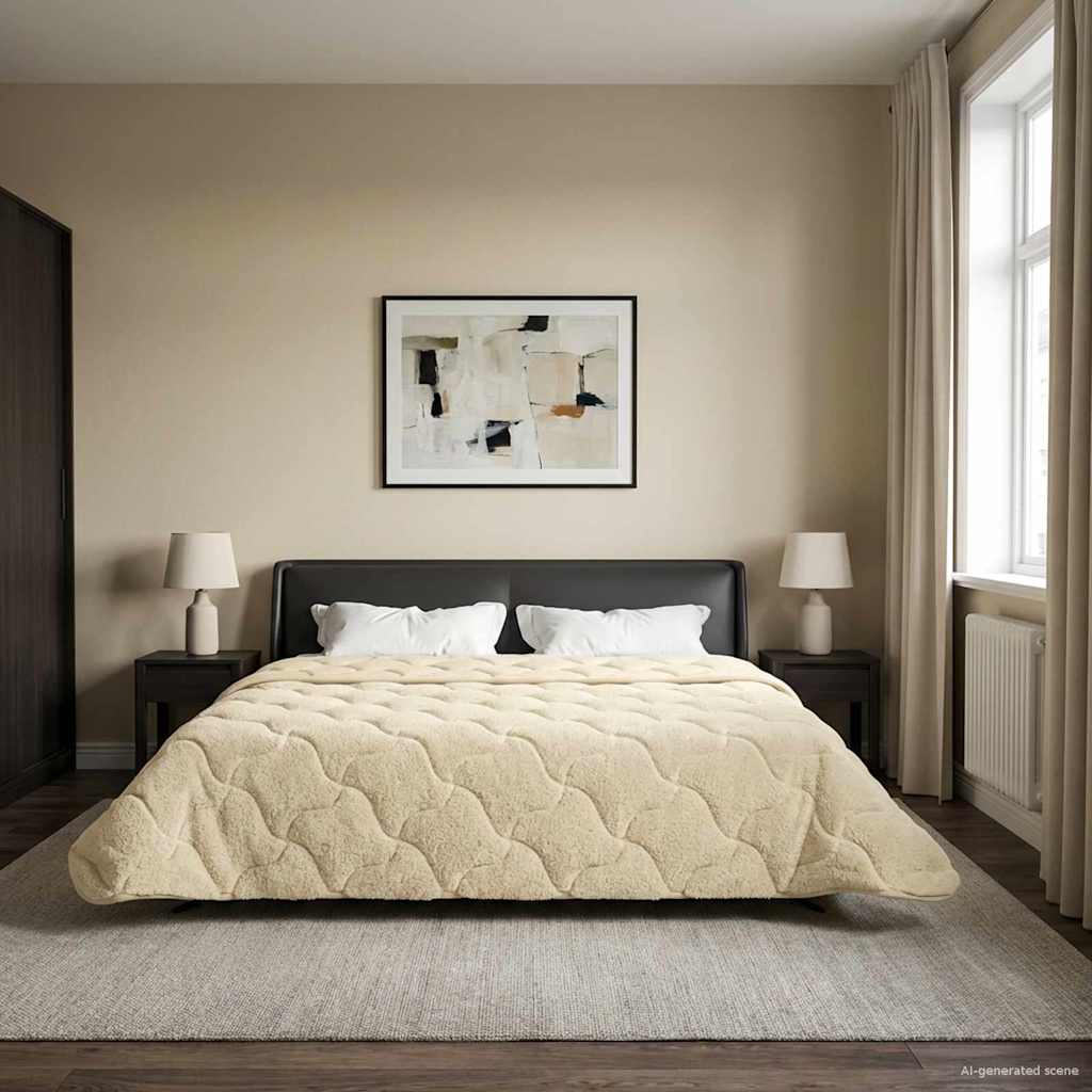 Sommerdecke Anthrazit 135 x 200 cm Mikrofaser und Teddy-Fleece