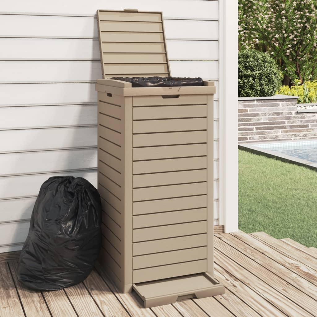 Outdoor-Mülltonne Schwarz 41x41x86 cm Polypropylen
