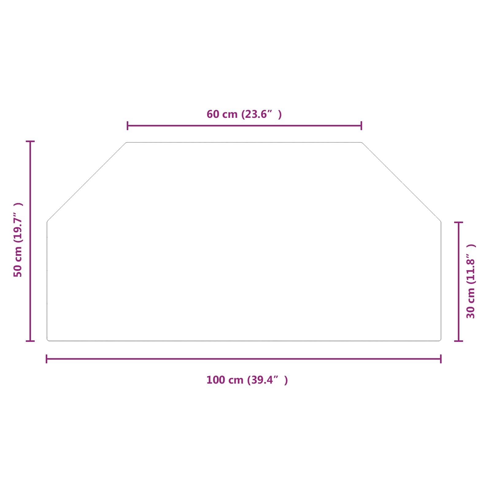 Feuerstelle Glasplatte Transparent 80 x 50 cm Glas