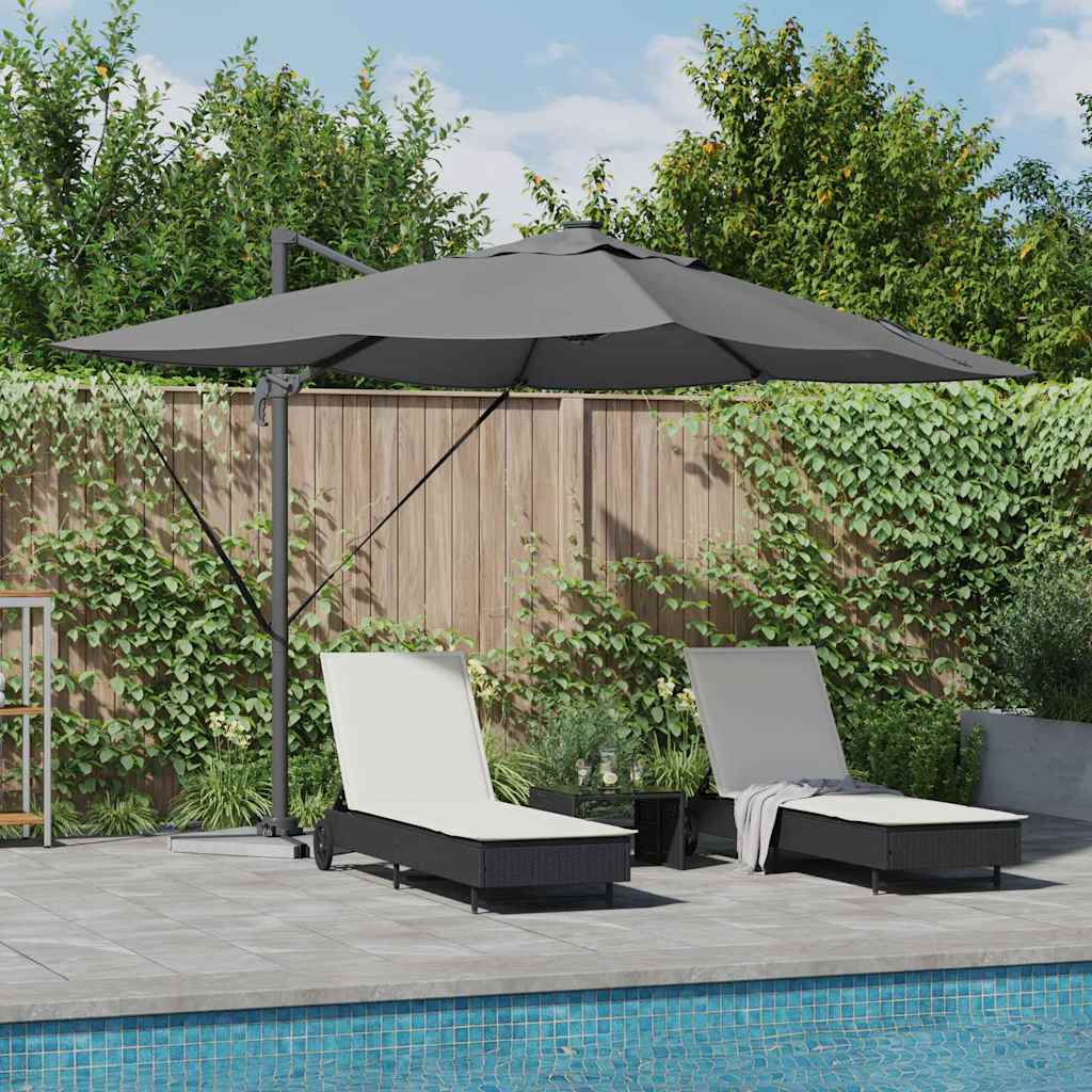 Sonnenschirm Sand 352 x 251 x 265 cm Polyester und Aluminium