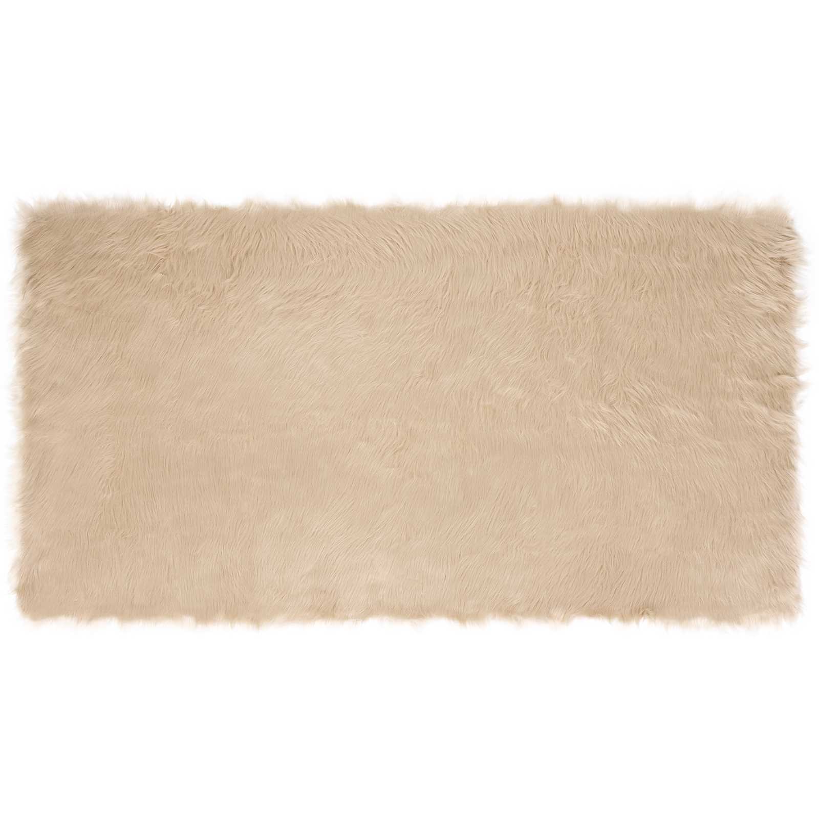 Teppich aus Kunstschaffell TAFALLA Weiß 60 x 110 cm Polyester