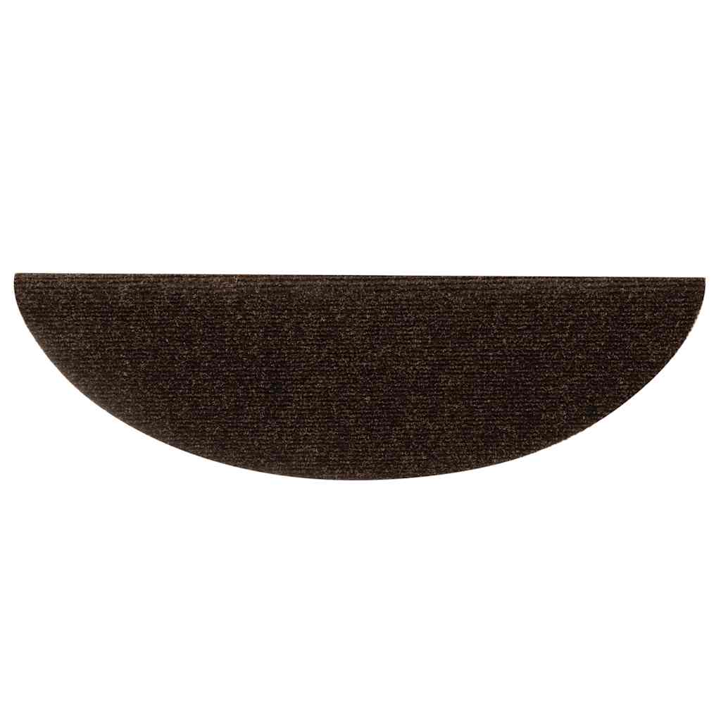 Stufenmatten Selbstklebend 15 Stk. 56x17x3 cm Hellbraun Halbrund
