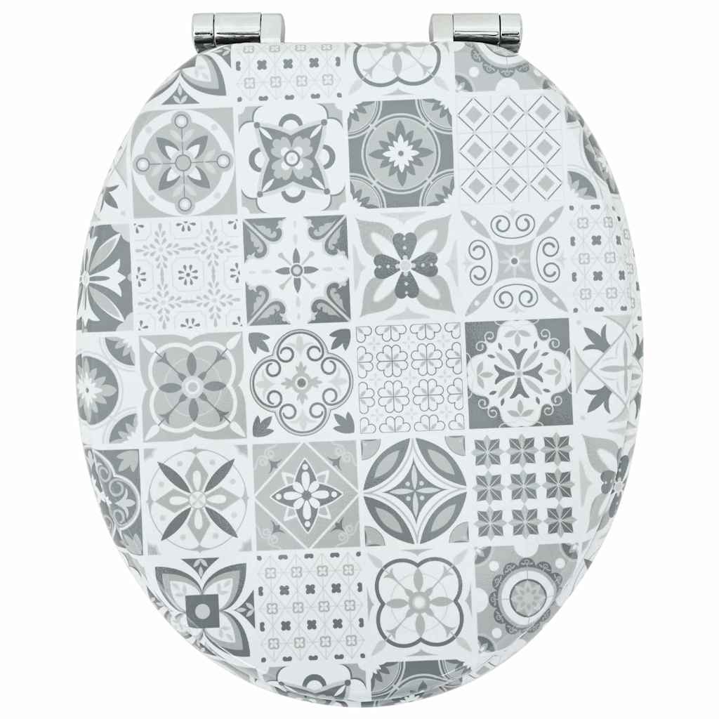 Toilettensitz MDF Deckel Schlichtes Design Weiß