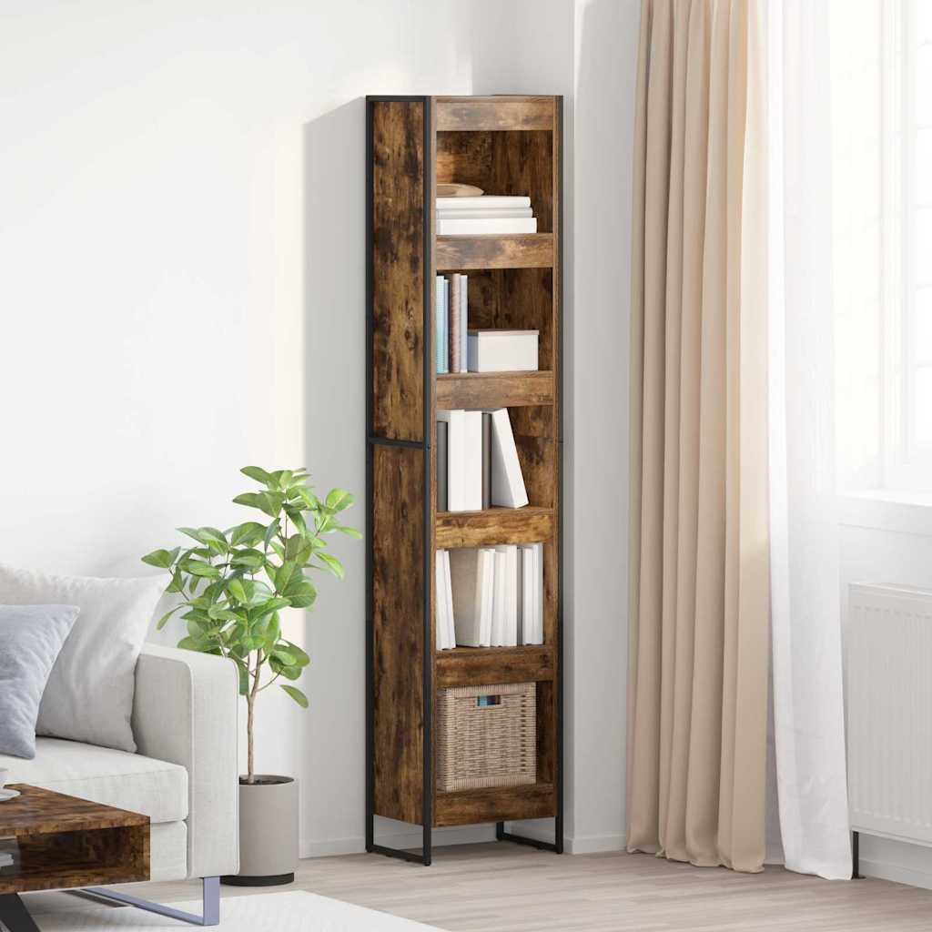 Bücherregal 2 pcs Schwarz Eichen-Optik 60 x 30 x 189,5 cm