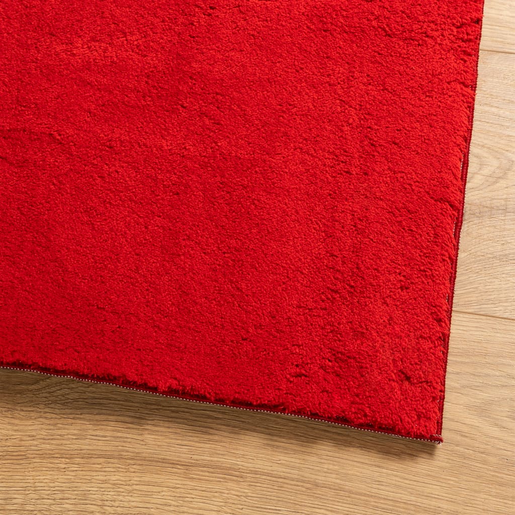 Teppich HUARTE Kurzflor Weich und Waschbar Anthrazit 60x110 cm